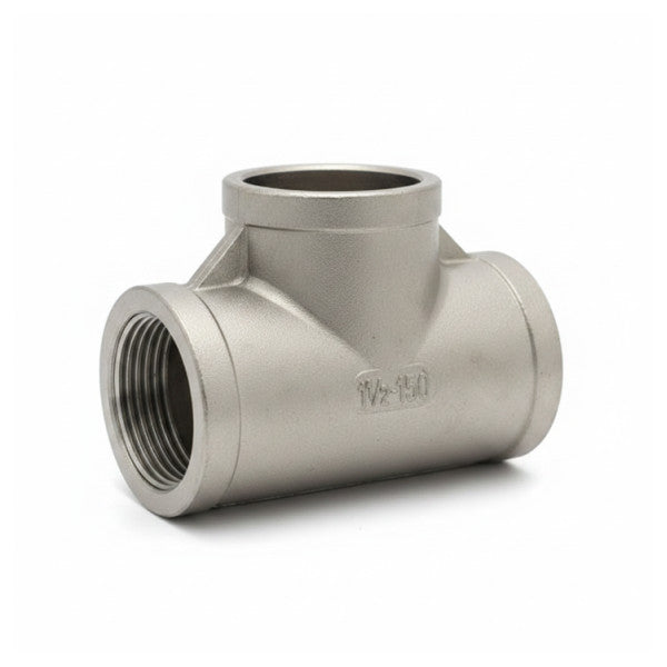 Osculati 17.318.06 Stainless Steel T-Fitting 1 1/2inch Female 