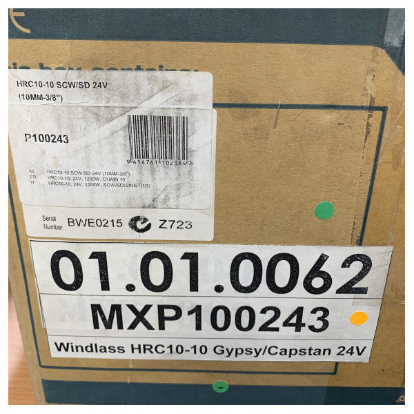 Maxwell HRC10-10 Verricello orizzontale per ancora corda/catena 24V 1200W capstan 