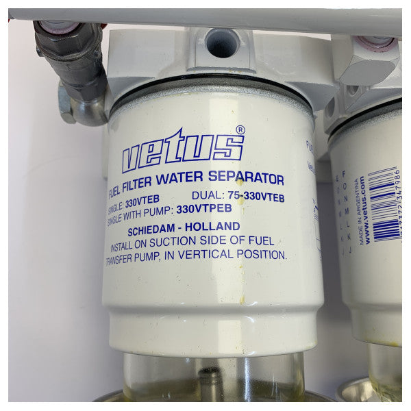Vetus 75330VTEB double fuel filter water separator 360L/h 