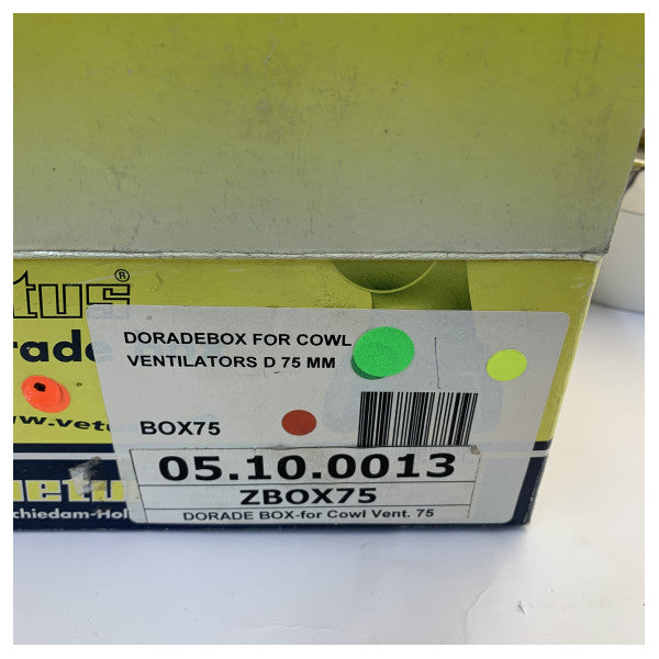 Vetus BOX75 Barrera de agua para respiradero de aire YOGI-TOM-JERRY-DONALD D 75 mm 