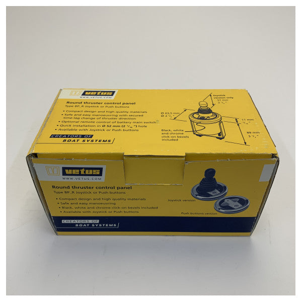 Panneau compact VETUS pour propulseur d’étrave/de poupe avec boutons-poussoirs et temporisation 