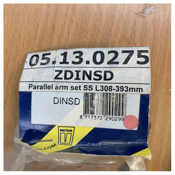 Bras d’essuie-glace parallèle VETUS L = 308 – 393 mm avec raccord DIN 