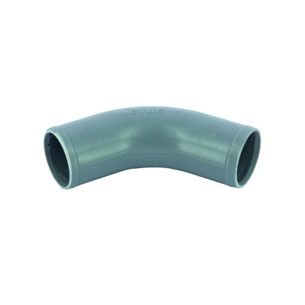 Plastic hose connection, 60° bend, 90mm diameter 