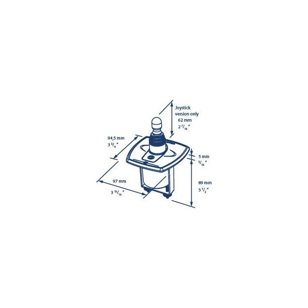 Vetus BPAS Luxurious bow/stern thruster panel with push buttons and time delay
