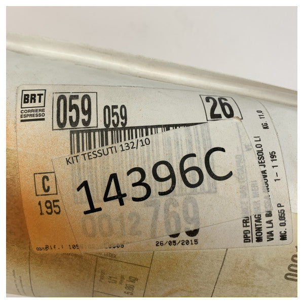 Casamance Tessuti マリン用椅子張り生地 14396C - 耐久性に優れたボートやヨットのインテリア用ホワイトテキスタイル