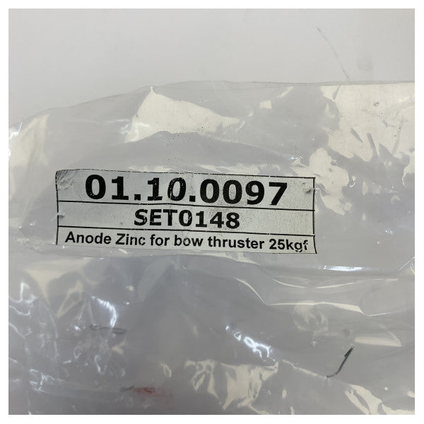 Vetus SET0148 Replacement zinc anode for bow thruster 25kgf
