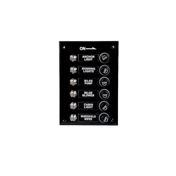 Talamex 6 -function electric 12V Switch panel with fuse - 14571006