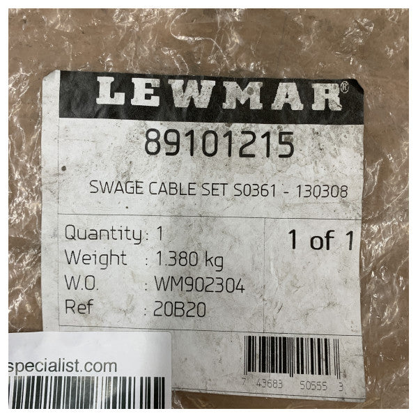 Lewmar 89101215 Sett tal-Kejbil Swage S0361 130308 Kit ta’ Rigging 