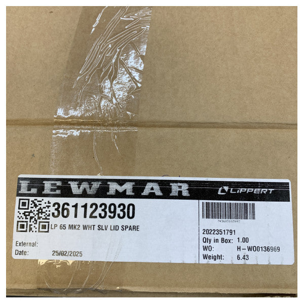 Lewmar Size 65 MK2 Low Profile Hatch Lid - Silver Frame - 361123930 