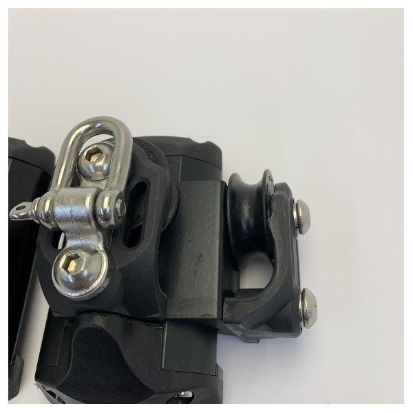 Lewmar Size 2 Endstop 1 Control Bracket with Cleat - Pair Black - 29472068BK