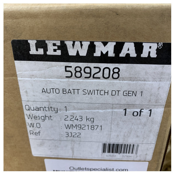 Lewmar Interruptor automático de batería DT Gen 1 - Electricidad marina - 589208 