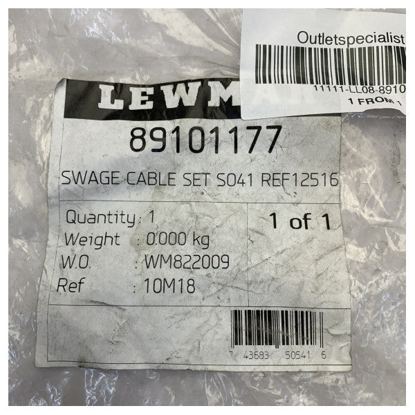Lewmar 89101177 Swage-kabelsæt SO41 REF125169 