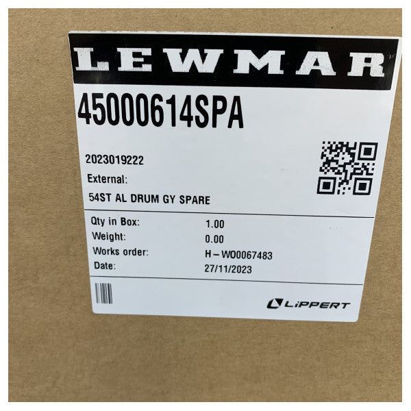 Lewmar 54ST Aluminum Ocean Winch Drum Grey Spare Part - 45000614SPA 