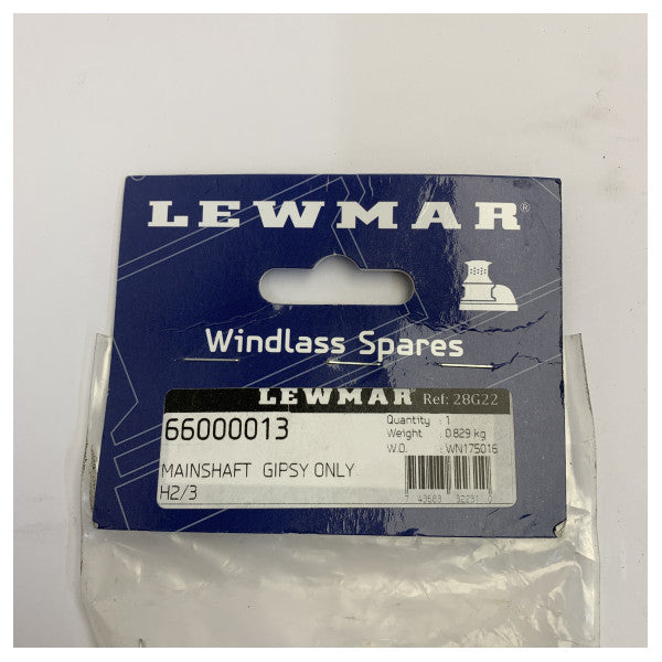 Lewmar H2/H3 Windlass Mainshaft for Gypsy Only Windlasses - 66000013 