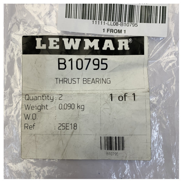 Lewmar B10795 Needle Roller Thrust Bearing 