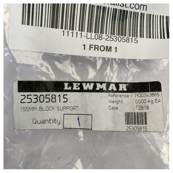 Lewmar 25305815 Appoġġ tal-blokk 155mm 