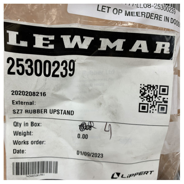 Lewmar 25300239 SZ7 Rialzo in gomma 