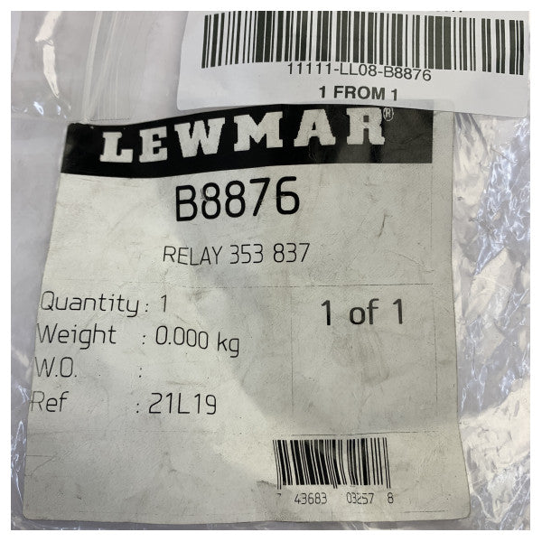 Lewmar B8876 353 837 Marine Electrical Relay Omron 