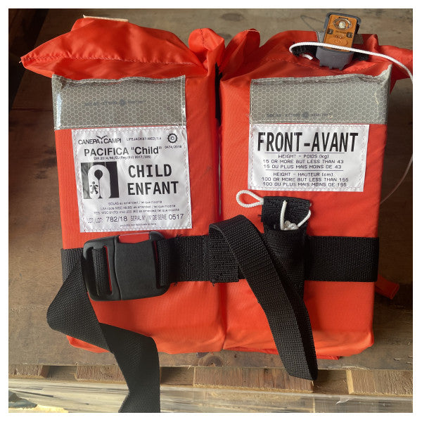 子供用ライフジャケット パシフィカ – SOLAS認証の子供用ベスト 15-43 kg オレンジの安全 