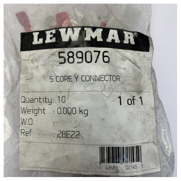 Divisor de cable eléctrico marino Lewmar de 5 conductores en Y - 589076 