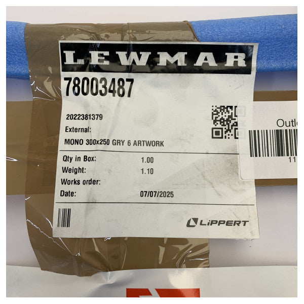 Lewmar DNR Mono Marine-Glaspaneel 300x250mm Grautönung - 78003487 