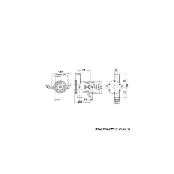 Nauco ST 161 dränkbar marinpump - hållbar länspump och vattencirkulationspump för båtar och fartyg