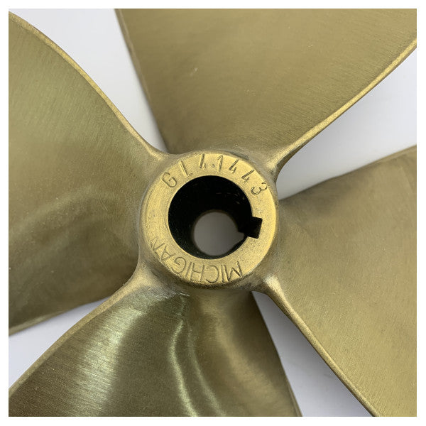 Michigan Propellers 4-Blatt Messingpropeller GL469 15x12 LH 25 mm - 860043 