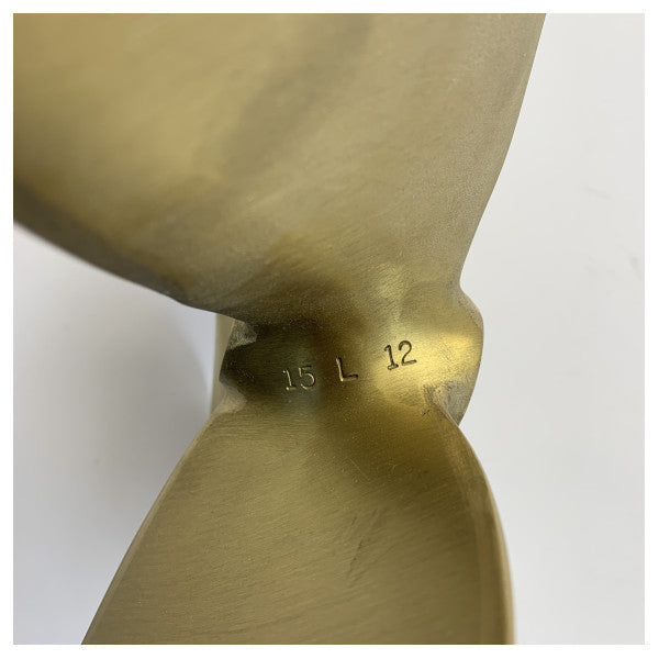 Michigan Propellers 4-Blatt Messingpropeller GL469 15x12 LH 25 mm - 860043 