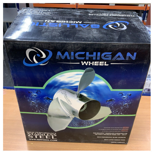 Michigan Ballistic 3-blads propell i rustfritt stål 13 1/2 x 22 RH - 953422 