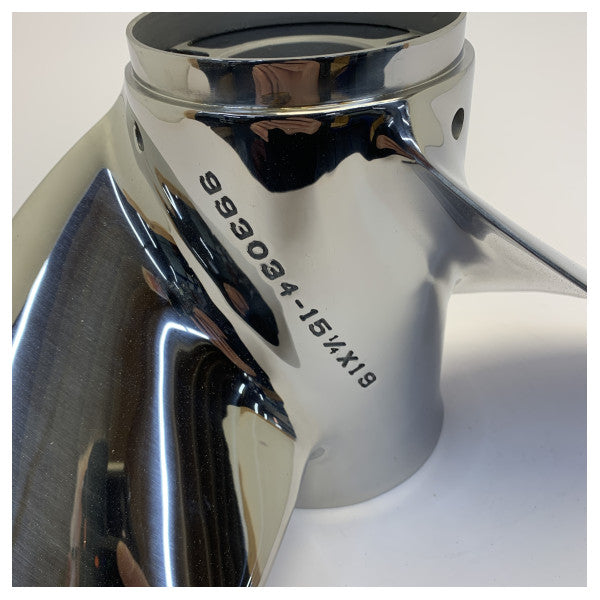 Michigan Apollo 3-blads propell i rustfritt stål 15 1/4 x 19 LH - 993034 