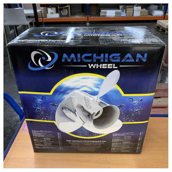 Michigan Apollo 3-Blade Stainless Steel Propeller 14 1/8 x 19 LH - 993054 