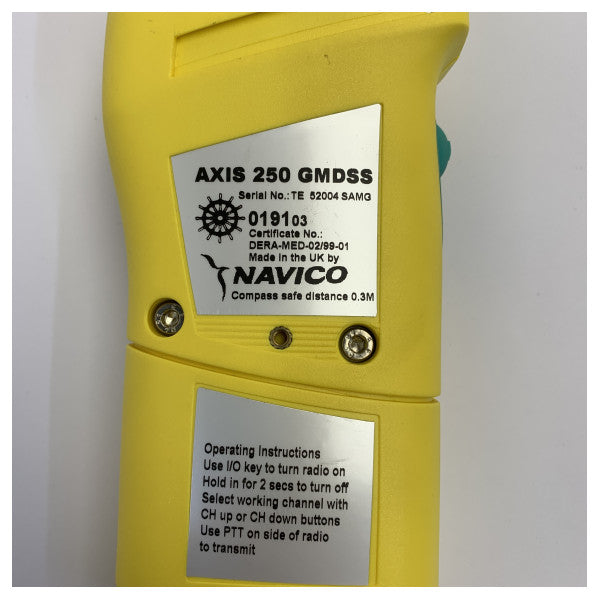 Navico AXIS 250 GMDSS El Tipi Deniz VHF Telsizi - Kullanılmış 