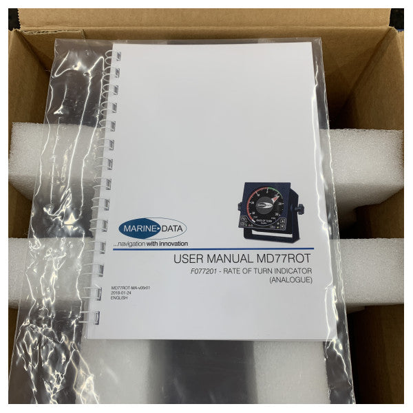 Marine Data MD77ROT Rate of Turn Indicator Flush Mount Marine Navigation