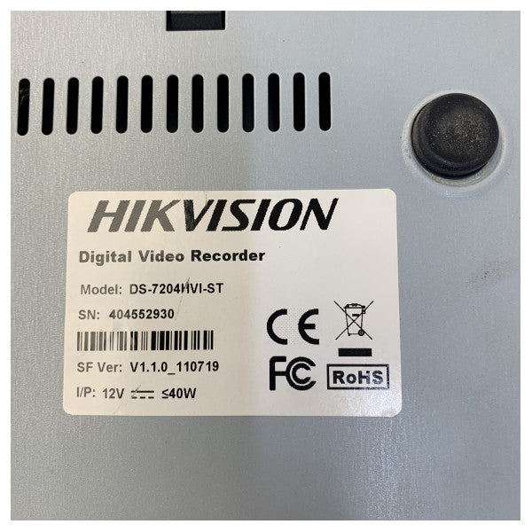 Hikvision DS-7204HVI-ST 4-kanals digital videooptager DVR - brugt 