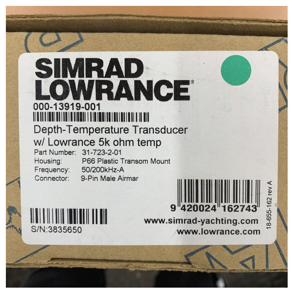 Simrad Airmar P66 TRIDUCER многофункционален морски трансдюсер - употребяван 