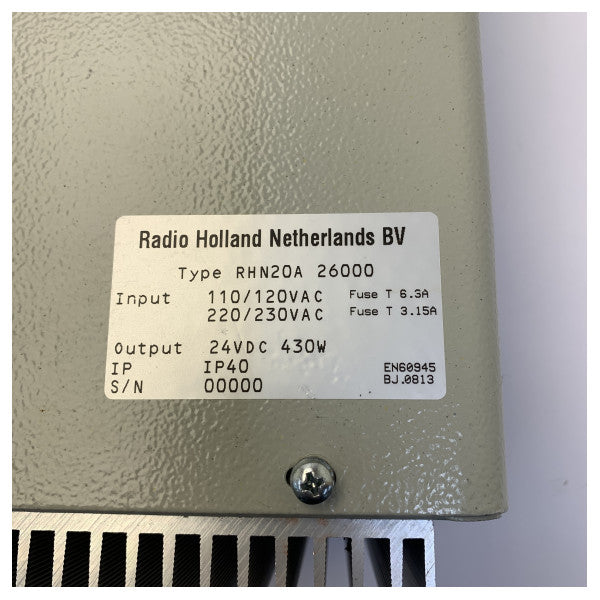 Radio Holland RHN20A-26000 marine strømforsyning og batterioplader - brugt 
