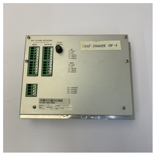 Praxis 98-6-020-608 Marine Alarm Control Panel LCP-4 Chefeniør - Brugt 