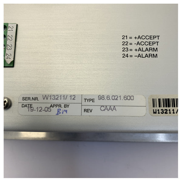 Praxis 98-6-021-600 Alarm Duty System Displaymodul - brugt 