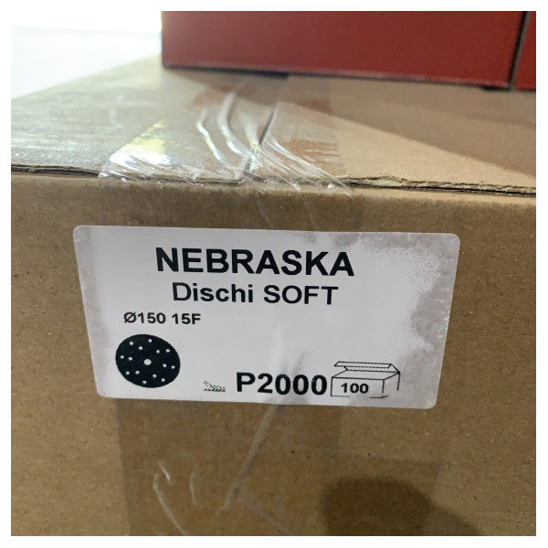 Nebraska Soft Touch slibeskive med slibeeffekt Diam 150mm P2000 15 huller 