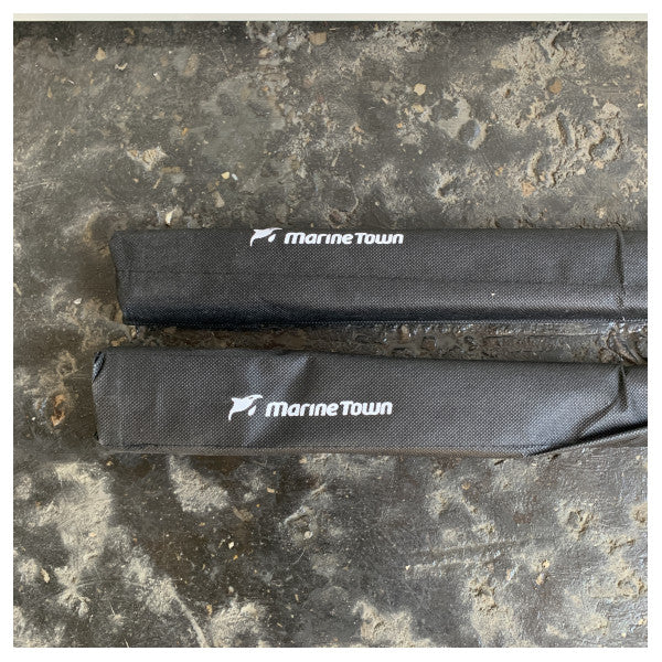 Marine Town Black Carbon Bow Awning Kit - Yacht Sunshade Poles and Deck Sockets