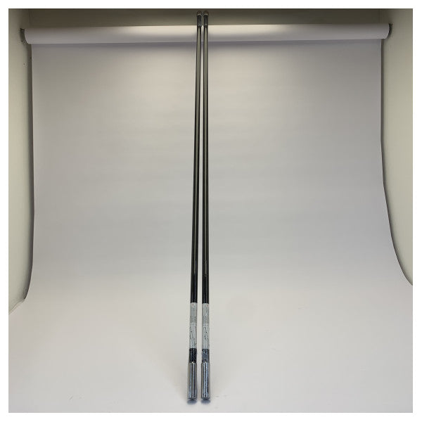 Marine Town Black Carbon Bow Awning Kit - Yacht Sunshade Poles and Deck Sockets