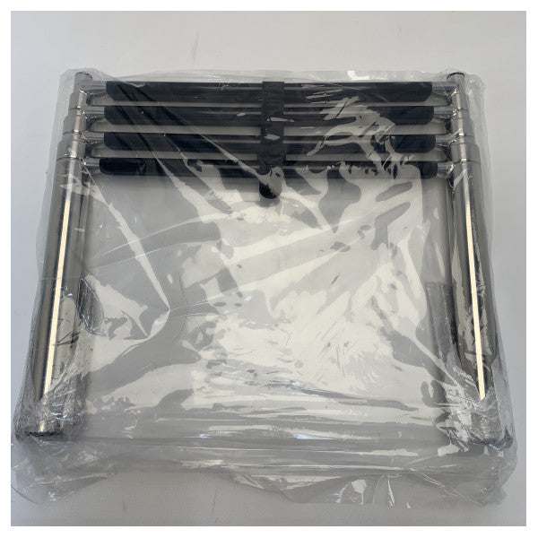 Plastimo teleskooppiset uimatikkaat 4 askelmaa ruostumatonta terästä musta