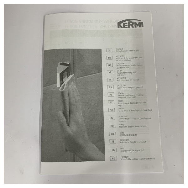 Kermi Ibiza 2000 bi-fold brusedør I2FTD60190 kompakt design 