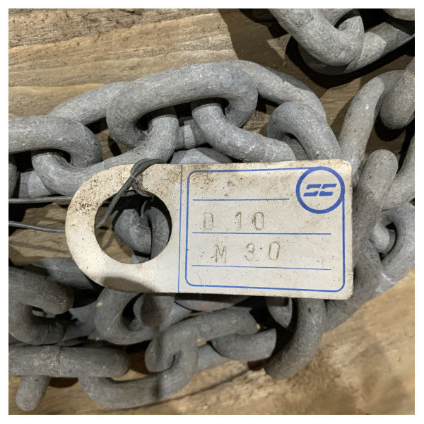 Sanguineti Anchor Chain 10mm x 30m Galvanized DIN766 Yacht Hardware