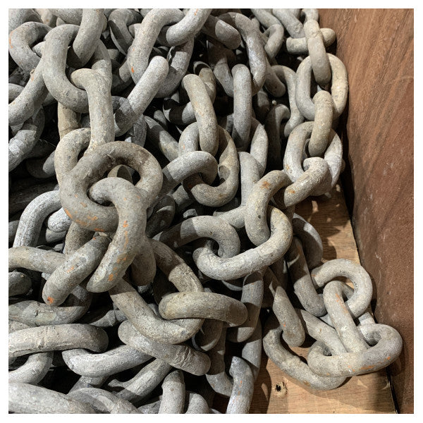 Corrente de âncora galvanizada Sanguineti 12 mm x 30 m DIN766 calibrada para iate 