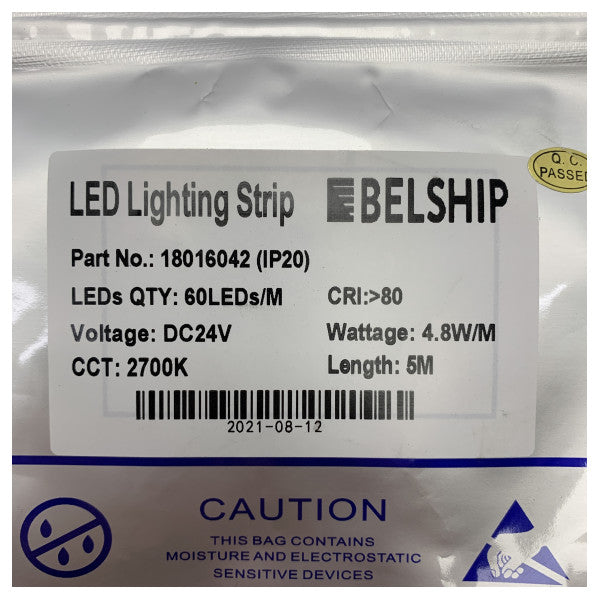 Belship LED Lighting Strip 24V | 2700k | 60leds/m - 18016042