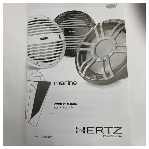 Hertz HMS 12 Marin Subwoofer 12 tum 1000W Vattentät Djupbas Högtalare för Båtar 