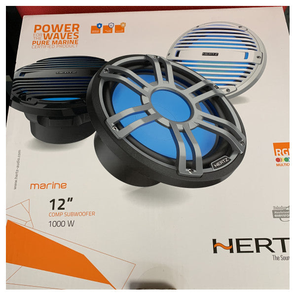 Hertz HMS 12 Marin Subwoofer 12 tum 1000W Vattentät Djupbas Högtalare för Båtar 