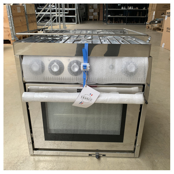 Fogão a Gás Force10 Marine de 3 Queimadores com Forno em Aço Inoxidável Cooker Marítimo 