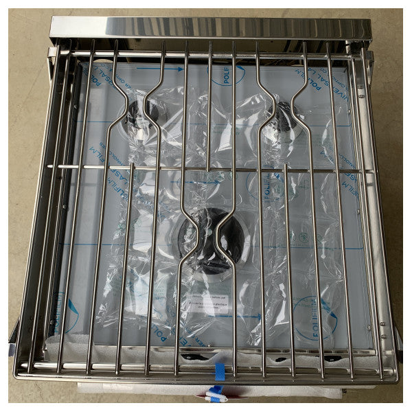 Fogão a Gás Force10 Marine de 3 Queimadores com Forno em Aço Inoxidável Cooker Marítimo 